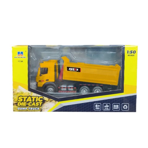 Ciężarówka Wywrotka Metalowa Huina Żółta 1:50