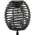 LAMPA SOLARNA KULA RATTAN CZARNA 15x52CM