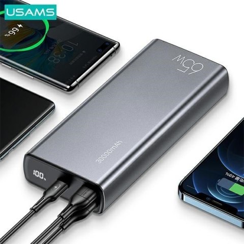 Powerbank 30000mAh 65W PB59 2xUSB+USB-C Fast Charge + kabel USB-CUSB-C