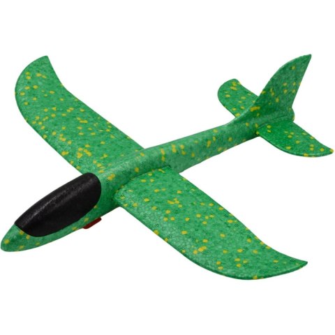 SAMOLOT STYROPIANOWY Z WYRZUTNIĄ 32x34CM ZIELONY