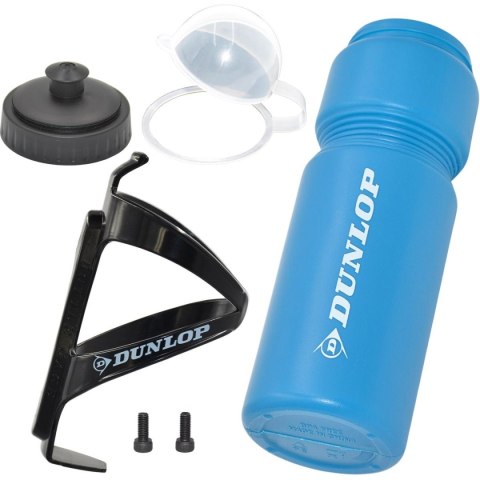 BIDON ROWEROWY DUNLOP 750ML Z KOSZYKIEM NIEBIESKI