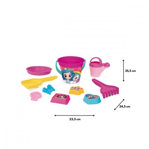 Komplet do piasku z IML 10 elementów różowy