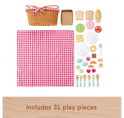 Wooden Koszyk piknikowy