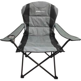 KRZESŁO TURYSTYCZNE SKŁADANE LUX 60X60X105CM SZARO-CZARNE