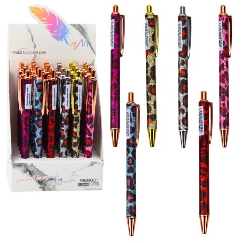 Długopis Metalowy Automatyczny Panterka Niebieski Tusz 1.0mm