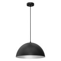 Lampa Wisząca BETA Czarny Biały Metalowy Klosz 1xE27 35cm