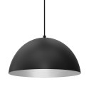Lampa Wisząca BETA Czarny Biały Metalowy Klosz 1xE27 35cm