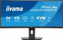 Monitor 34 cali XCB3497WQSNP-B1 VA,UWQHD,1500R,USB-cDock,KVM,95W, 2xHDMI, 1xDP, RJ45,2x5W,21:9 /5y/