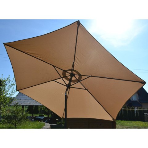 PARASOL OGRODOWY 300CM SKŁADANY BEŻOWY