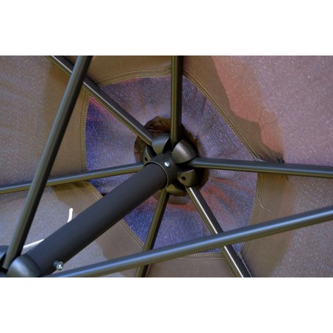 PARASOL OGRODOWY 300CM SKŁADANY SZARY