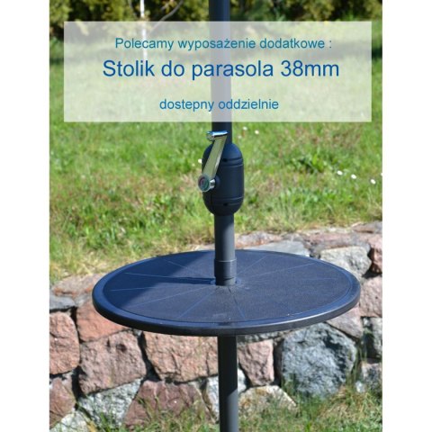 PARASOL OGRODOWY 300CM SKŁADANY SZARY