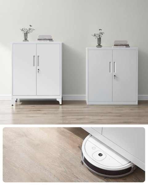 Stalowa szafka biurowa zamykana na klucz