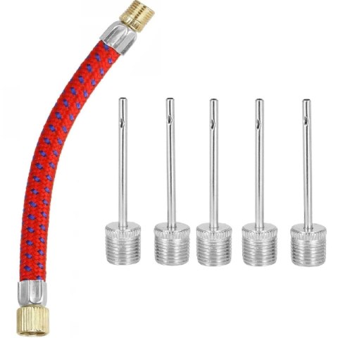 ZESTAW IGIEŁ 5SZT Z WĘŻYKIEM DO POMPKI PIŁKI ENERO