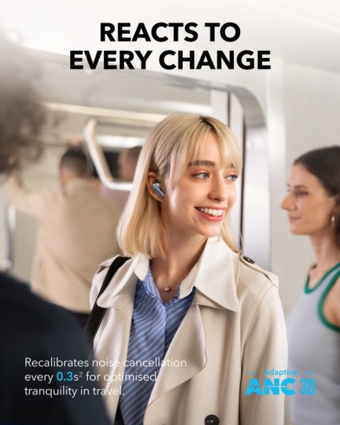 Słuchawki bezprzewodowe Soundcore Liberty 4 PRO Bluetooth błyszczący błękit