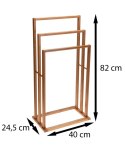 Łazienkowy stojak na ręczniki bambus 3-ramienny
