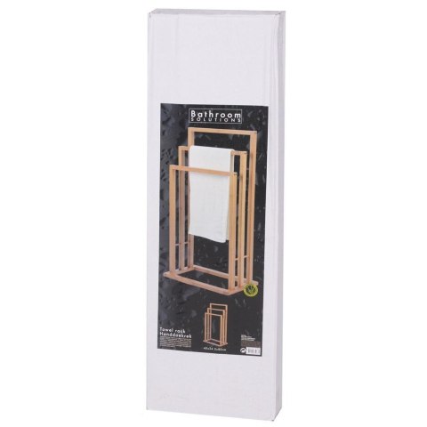 Łazienkowy stojak na ręczniki bambus 3-ramienny