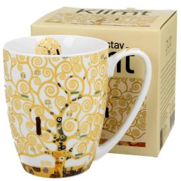 Porcelanowy kubek Klimt Ecru Tree Of Life 350 ml