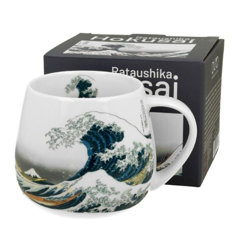 Porcelanowy kubek baryłka 430 ml Hokusai The Great Wave