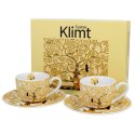Zestaw 2 filiżanek espresso Klimt Ecru Tree Of Life 90 ml
