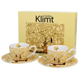 Zestaw 2 filiżanek espresso Klimt Ecru Tree Of Life 90 ml