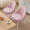 Krzesła do jadalni zestaw 2 szt. różowe