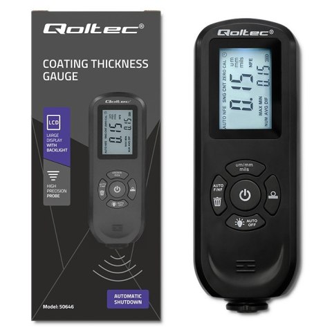 Miernik grubości lakieru z podświetlanym bocznym wyświetlaczem LCD | 0 ~ 2000um