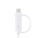 Kabel przewód Samsung Combo USB-A - micro USB i USB-C 1.5m - biały