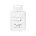 Kabel przewód Samsung Combo USB-A - micro USB i USB-C 1.5m - biały
