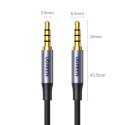 Kabel przewód audio mini jack 3.5mm - mini jack 3.5mm 1m - szary