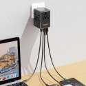 Ładowarka adapter podróżny GAN PRO 3 65W EU / US / JP / AUS / UK 2x USB-C 2x USB-A - czarny