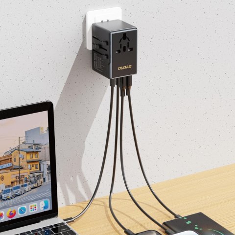 Ładowarka adapter podróżny GAN PRO 3 65W EU / US / JP / AUS / UK 2x USB-C 2x USB-A - czarny