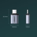 Adapter przejściówka USB-C (męski) - USB-A 3.0 (żeński) ze smyczą - szary