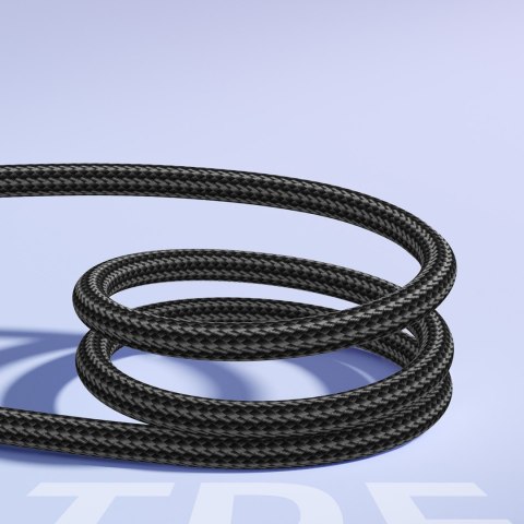 Kabel przewód Crystal-Clear Series 30W USB-C - iPhone Lightning 1.2m - czarny