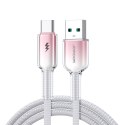 Kabel przewód Crystal-Clear Series 3A USB-A - USB-C 1.2m - biały
