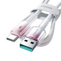 Kabel przewód Crystal-Clear Series 3A USB-A - USB-C 1.2m - biały