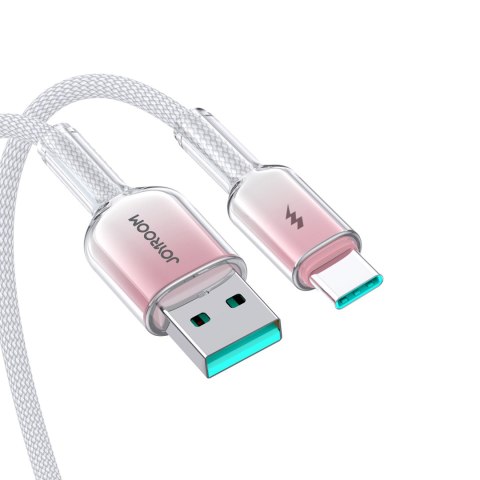 Kabel przewód Crystal-Clear Series 3A USB-A - USB-C 1.2m - biały