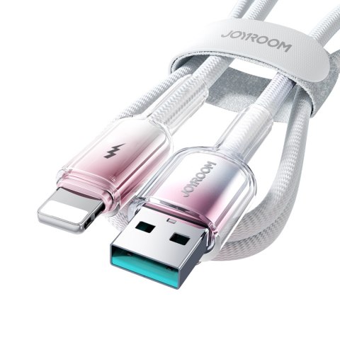 Kabel przewód Crystal-Clear Series 3A USB-A - iPhone Lightning 1.2m - biały