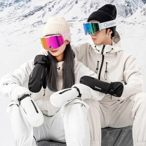 Rękawiczki narciarskie bez palców Full Length rozmiar M wodoodporne - czarne