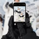 Rękawiczki narciarskie wodoodporne dotykowe do telefonu Finger Style rozmiar M - czarne