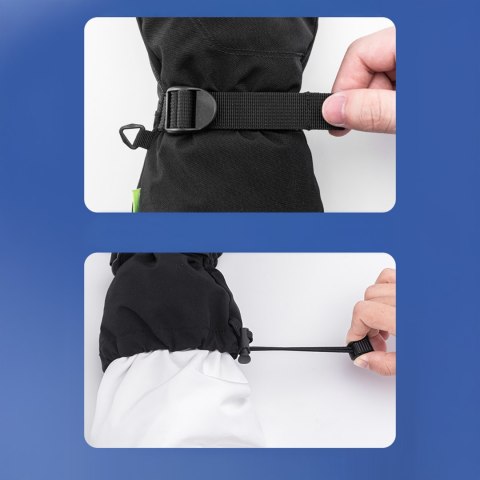 Rękawiczki narciarskie wodoodporne dotykowe do telefonu Finger Style rozmiar M - czarne