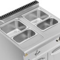 Bemar elektryczny z szafką kranem 2x GN 1/2 2x GN 1/3 6000 W