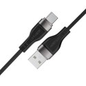 Kabel przewód USB-A - USB-C 3A z magnetycznym organizerem 1.2m - czarny
