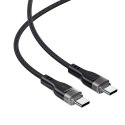 Kabel przewód USB-C 480Mb/s 100W z organizerem magnetycznym 1.2m - czarny