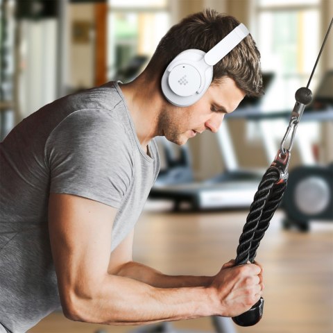 Słuchawki bezprzewodowe Sounfii Q20 ANC nauszne Bluetooth 5.3 - białe