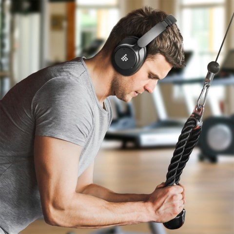 Słuchawki bezprzewodowe Sounfii Q20 ANC nauszne Bluetooth 5.3 - czarne