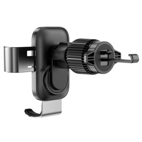 Uchwyt samochodowy na telefon grawitacyjny na kratkę nawiewu - czarny