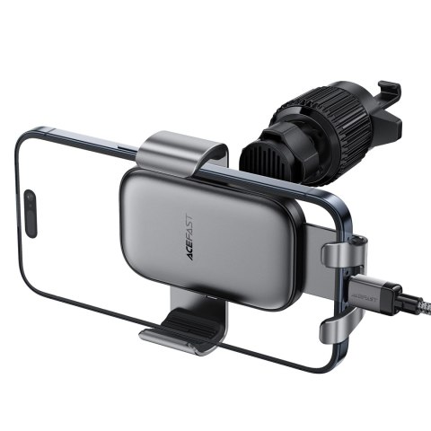 Uchwyt samochodowy na telefon grawitacyjny na kratkę nawiewu - czarny