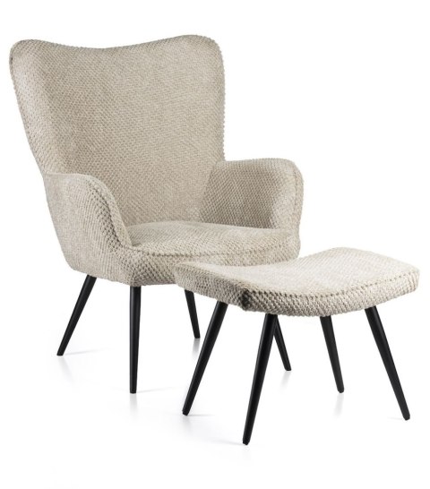 Fotel z podnóżkiem ROKER kolor beżowy