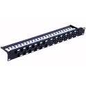 INTELLINET Patch panel 24x Keystone RJ45 Cat6a UTP, 1U, porty ukośne I-PP 24-RU-Cat6ATSL