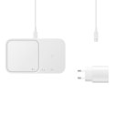 Ładowarka Samsung Wireless Charger Duo indukcyjna 15W + ładowarka sieciowa i kabel - biała